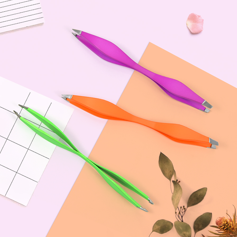 Double Head Eyebrow Tweezer Multifunction Eyelash Clips