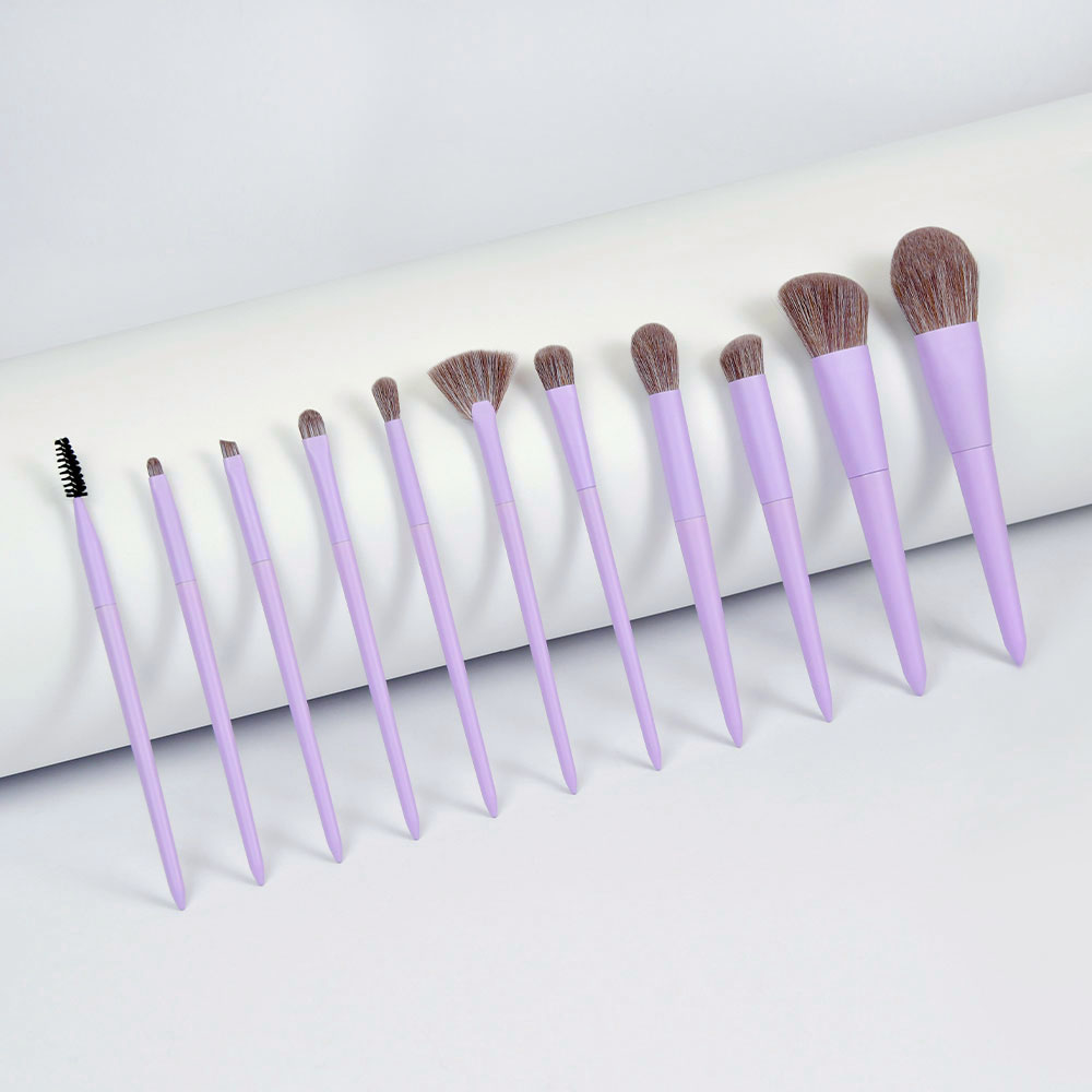 11Pcs Synthetic Hair Makeup Brush Set