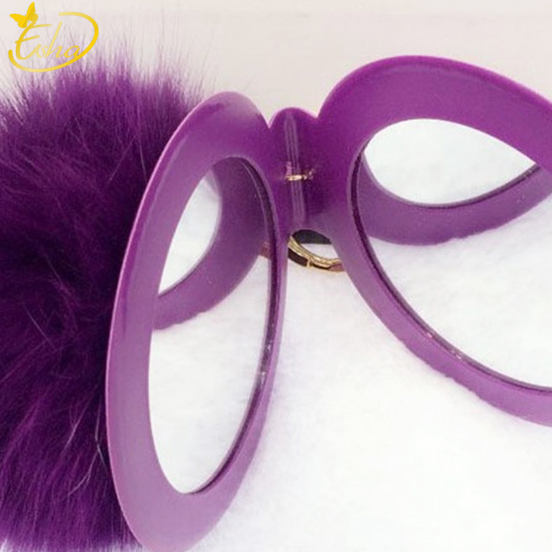 Double Sided Fur Pocket Mirror With Keychain