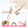 Gold False Eyelash Curler With Spring Auxiliary Tool