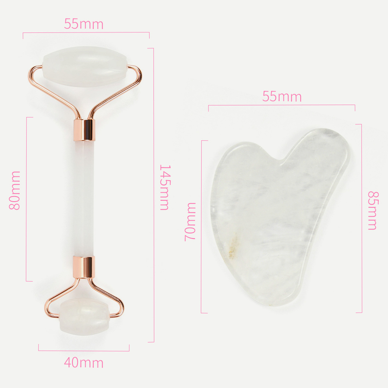 Handheld Guasha Facial Jade Roller Set
