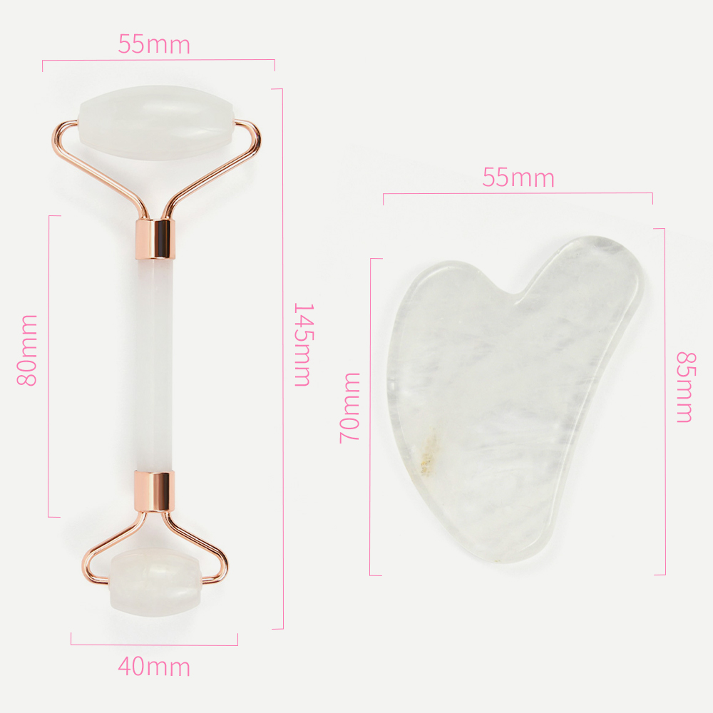 Handheld Guasha Facial Jade Roller Set
