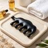 Black Zinc Alloy Scalp Gua Sha Comb Massager