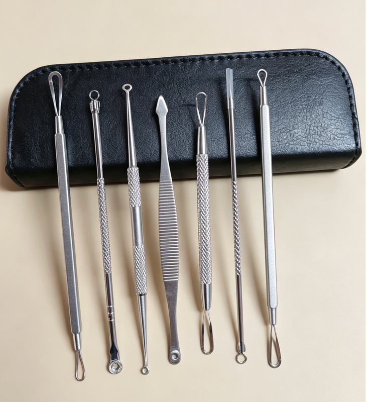 Stainless Steel Comedone Extractor Tool Set OEM Custom Private Label Blackhead Remover Kit