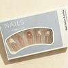 Custom Nude Gradient Hand Drawn Star Rhinestone Press On Nails | OEM Wholesale Handmade False Nail Sets