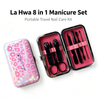 8 In 1 Holographic Laser Leopard Custom Logo Manicure Set