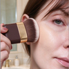 Private Label Curved Kabuki Body Foundation Brush For Self Tanning & Body Makeup